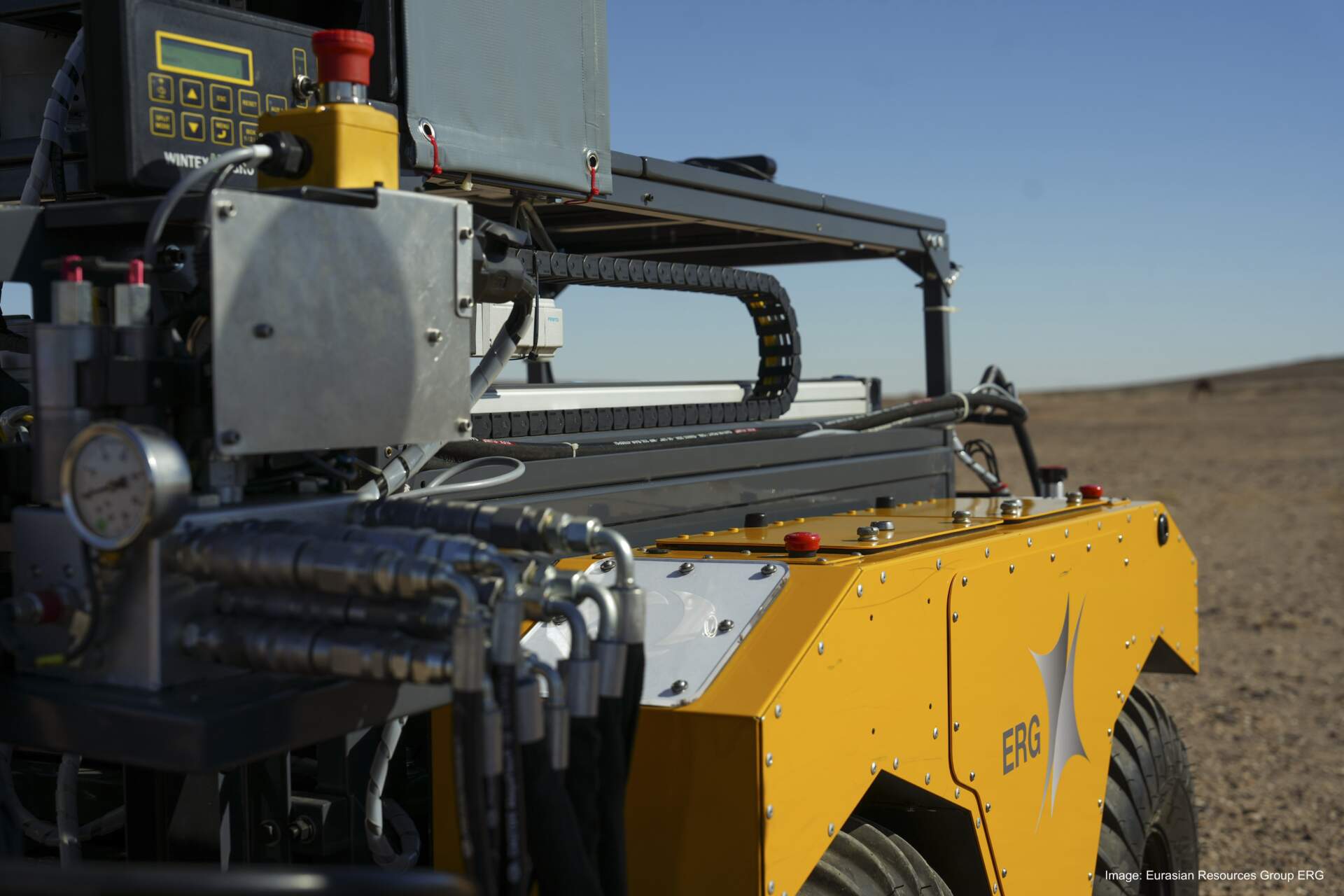 Soil probe controls, soil storage gantry and waterproof casing.